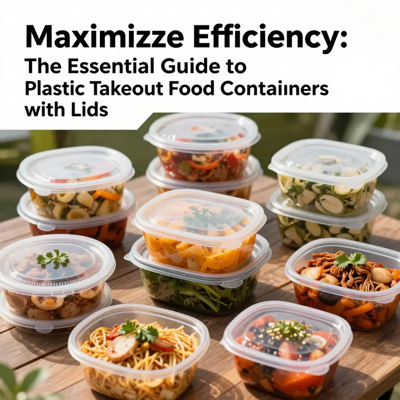 An outdoor display of colorful dishes in plastic takeout containers with lids, illustrating a variety of food options from different cuisines.