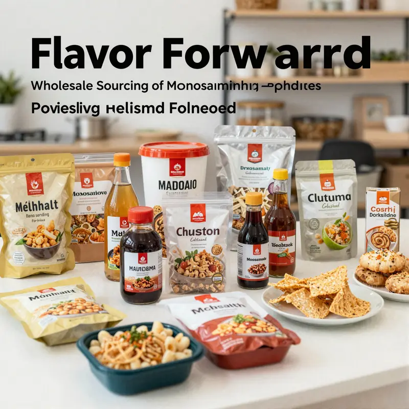 Diverse wholesale options for monosodium glutamate ready for food production.