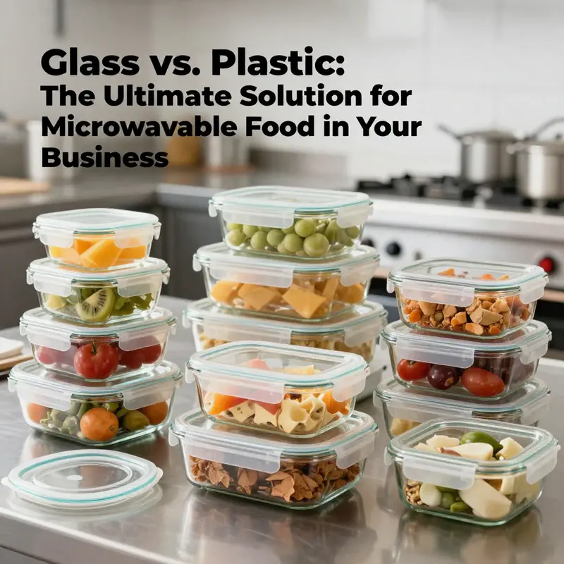 A beautifully arranged display of various food and beverages in glass containers, highlighting their use in a professional catering setting.