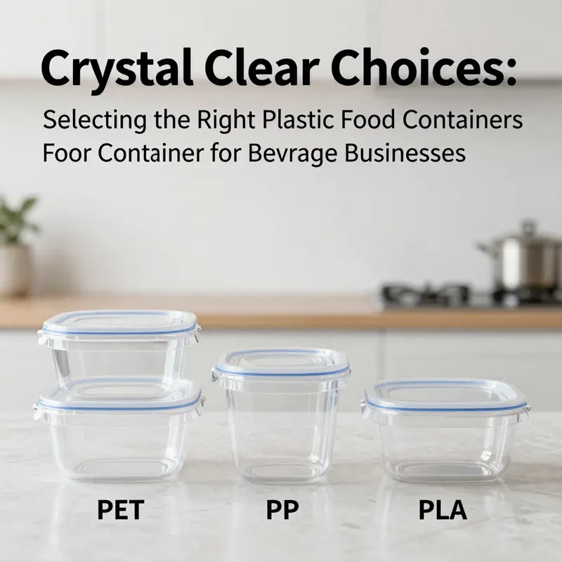 Various clear plastic materials commonly used in food containers.