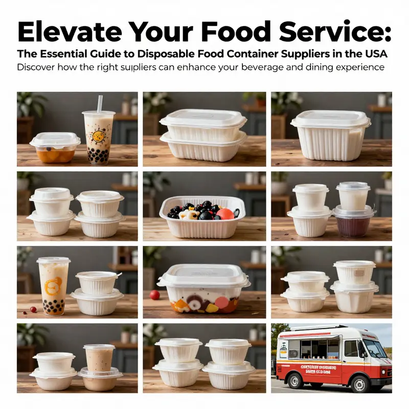 Food service environments including bubble tea shops and restaurants using disposable containers.