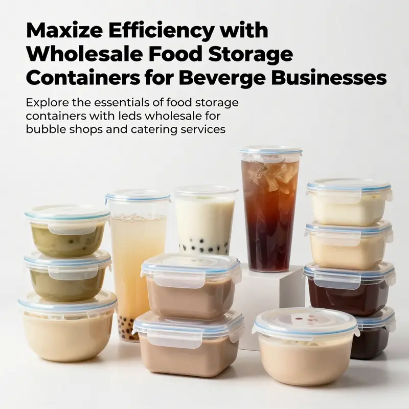 A colorful selection of food storage containers with lids highlighting various materials and designs.