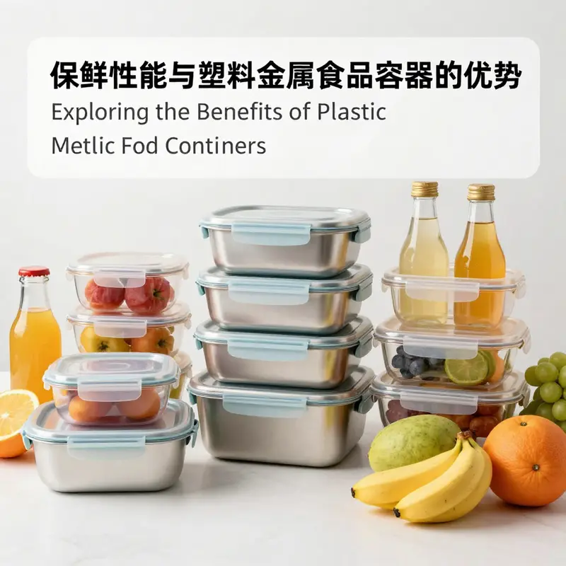Plastic metallic food containers effectively preserve food freshness.