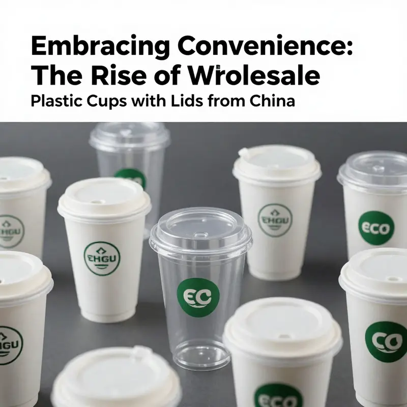 A diverse array of wholesale plastic cups with lids available in the market, highlighting their varied sizes and designs.