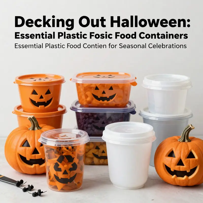 Creative designs of Halloween plastic food containers to enhance celebration aesthetics.
