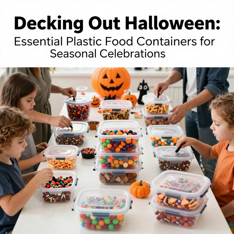 Creative designs of Halloween plastic food containers to enhance celebration aesthetics.