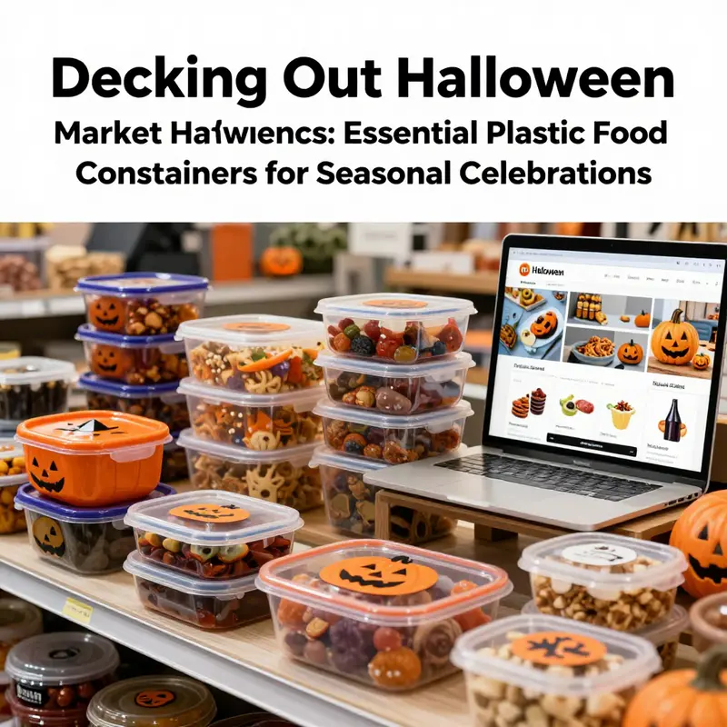 Creative designs of Halloween plastic food containers to enhance celebration aesthetics.