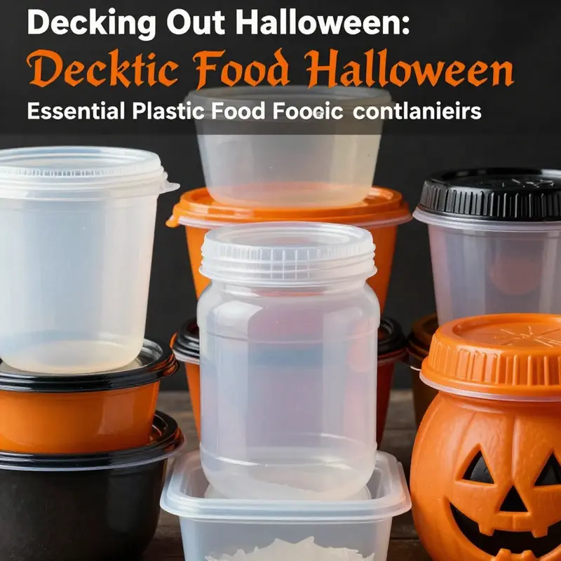 Creative designs of Halloween plastic food containers to enhance celebration aesthetics.