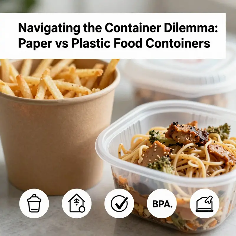 Comparing the environmental impacts of paper and plastic food containers.