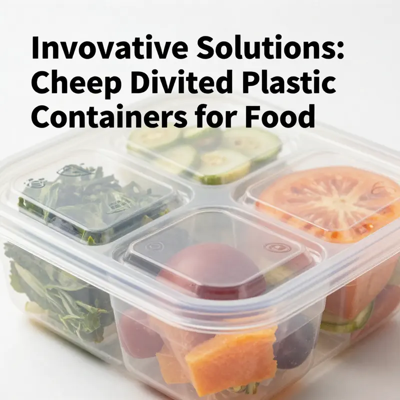 Cheap divided plastic containers effectively organize meals for easy prep and distribution.