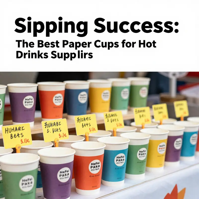 An array of paper cups designed for hot drinks, highlighting variety and personalization.