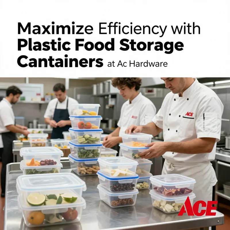 Sample plastic food storage containers made of safe materials available at Ace Hardware.