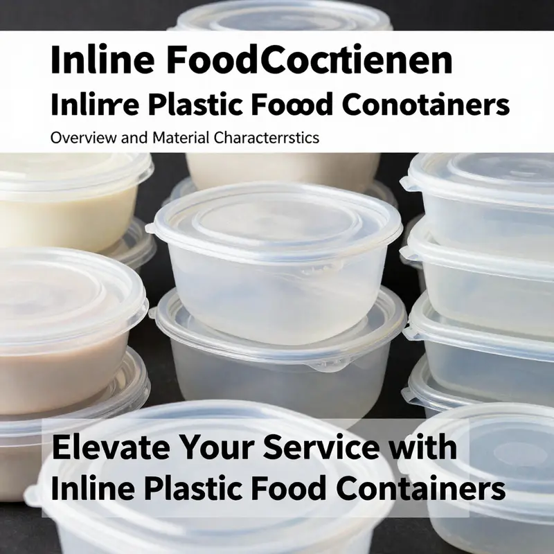 Diverse inline plastic food containers emphasizing material characteristics such as durability and thermal stability.