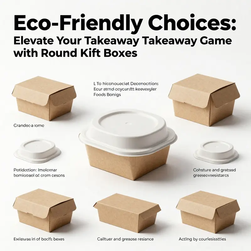 Round kraft boxes with lids showcase delicious pastries while highlighting their sustainable properties.