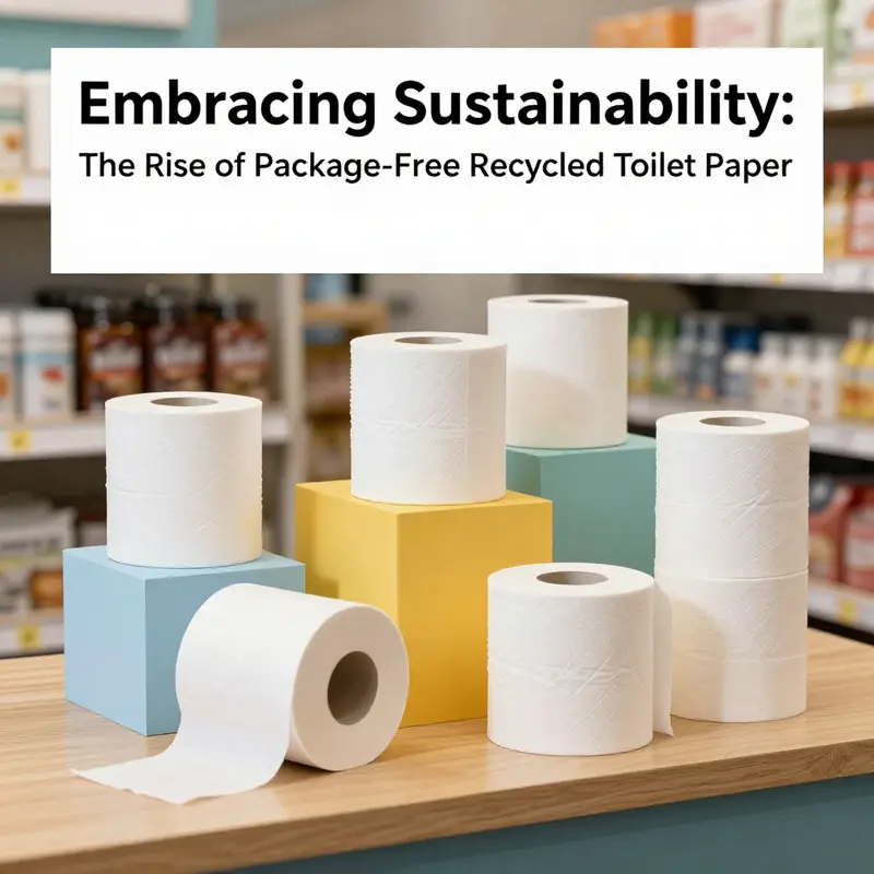 Innovative package-free toilet paper solutions showcasing minimalist designs.