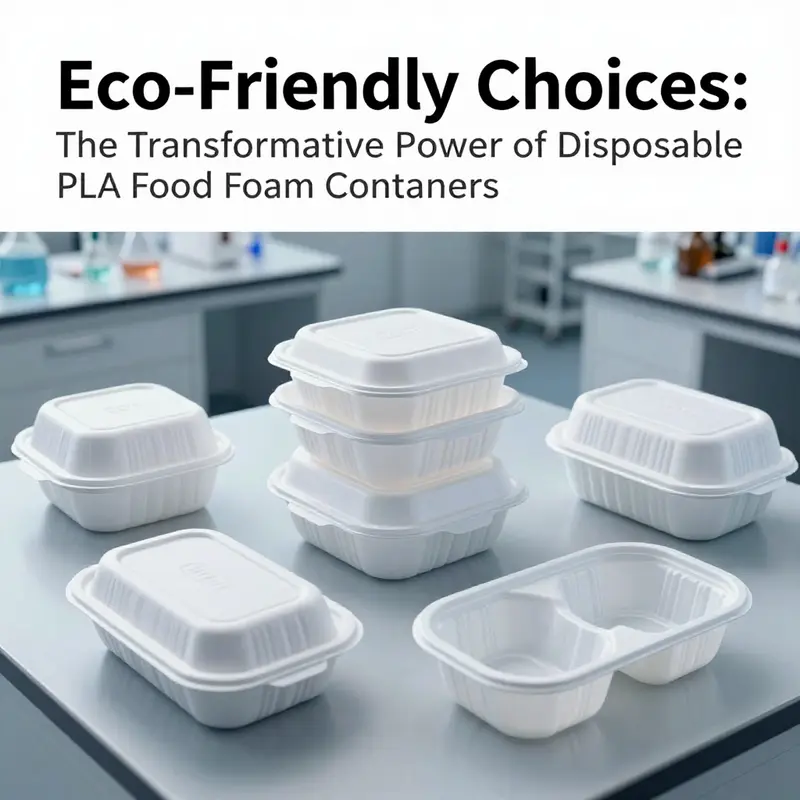 A showcase of diverse PLA food foam containers, illustrating their eco-friendly design.