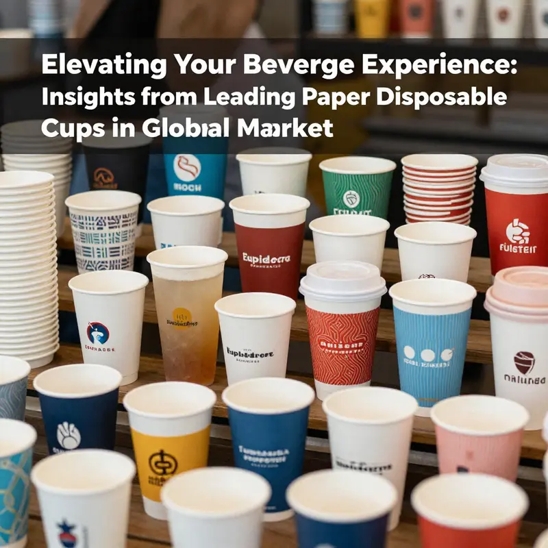 An assortment of paper disposable cups from renowned manufacturers, highlighting their variety in design and function.