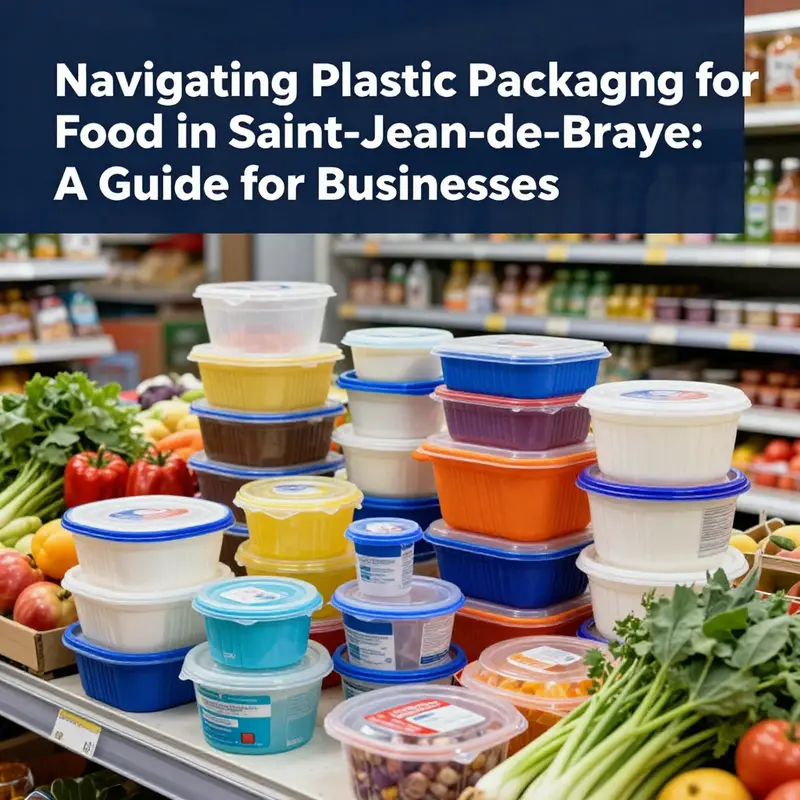 A vibrant selection of plastic food containers available at local shops in Saint-Jean-de-Braye.