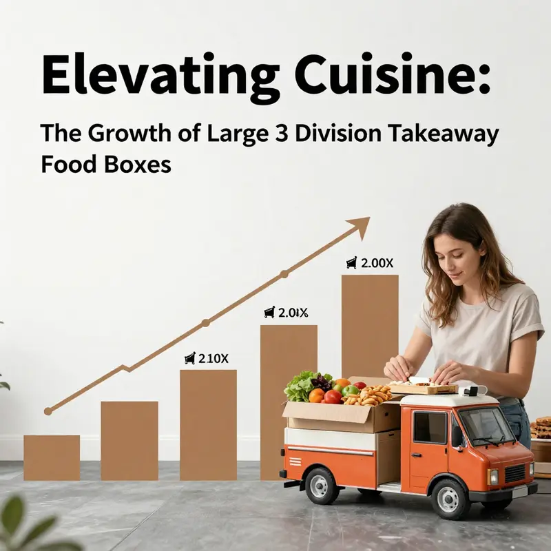 Market dynamics show the growing demand for large 3 division takeaway food boxes.