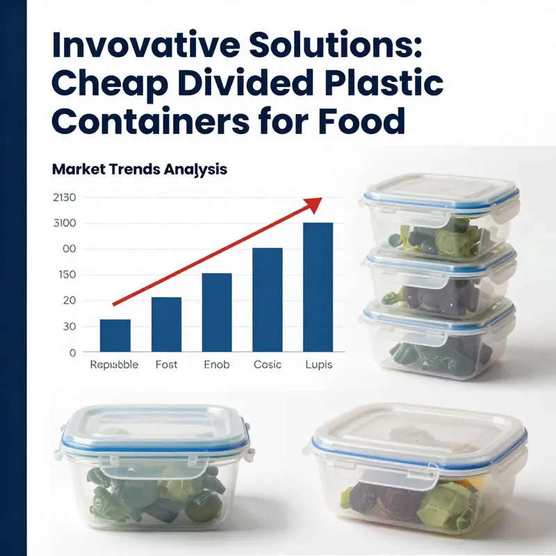 Cheap divided plastic containers effectively organize meals for easy prep and distribution.