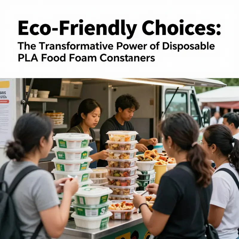 A showcase of diverse PLA food foam containers, illustrating their eco-friendly design.