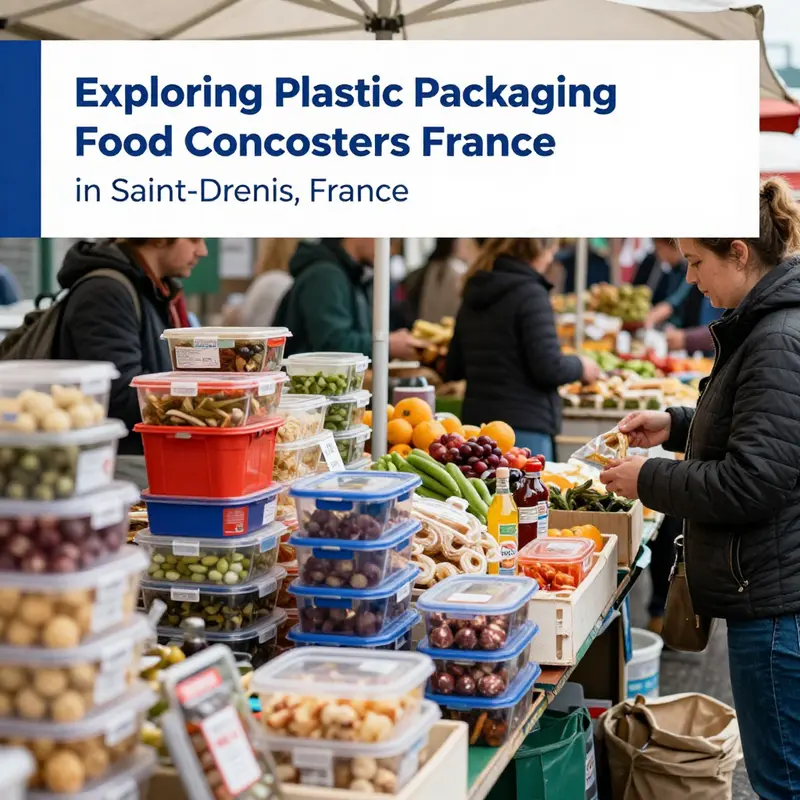 A visual history showcasing the evolution of plastic food containers from past to present in Saint-Denis.