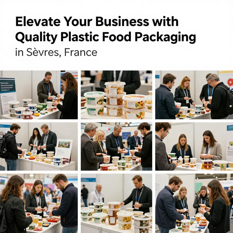 An array of plastic food containers available in Sèvres, suitable for various culinary applications.