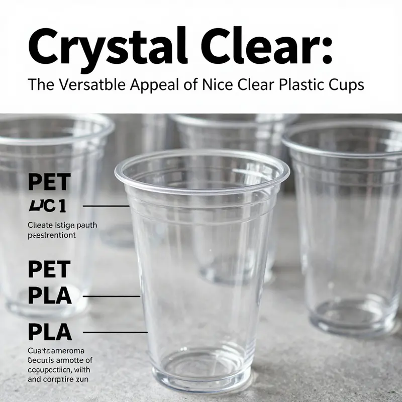 Various types of clear plastic cups illustrating their versatility and uses in beverage service.