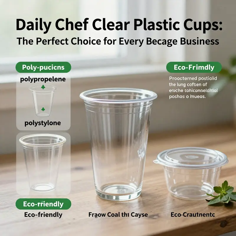Daily Chef Clear Plastic Cups serve a variety of beverages, ideal for both casual and formal events.