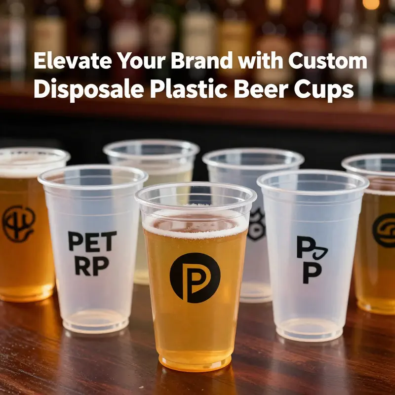 Different types of durable disposable plastic beer cups showcasing their high-quality materials.