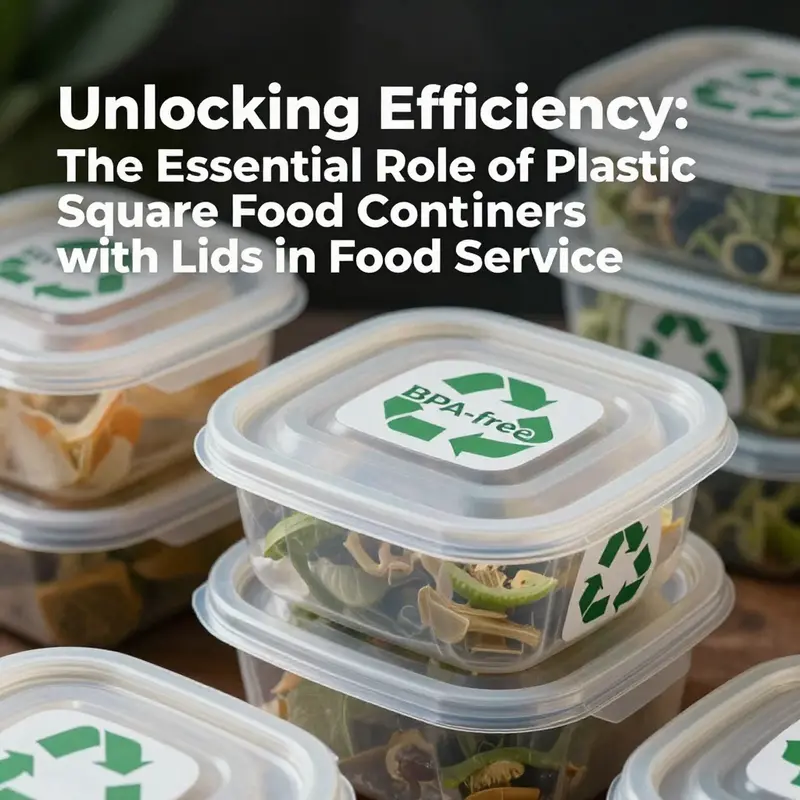 Plastic square food containers designed for efficient food storage and organization.