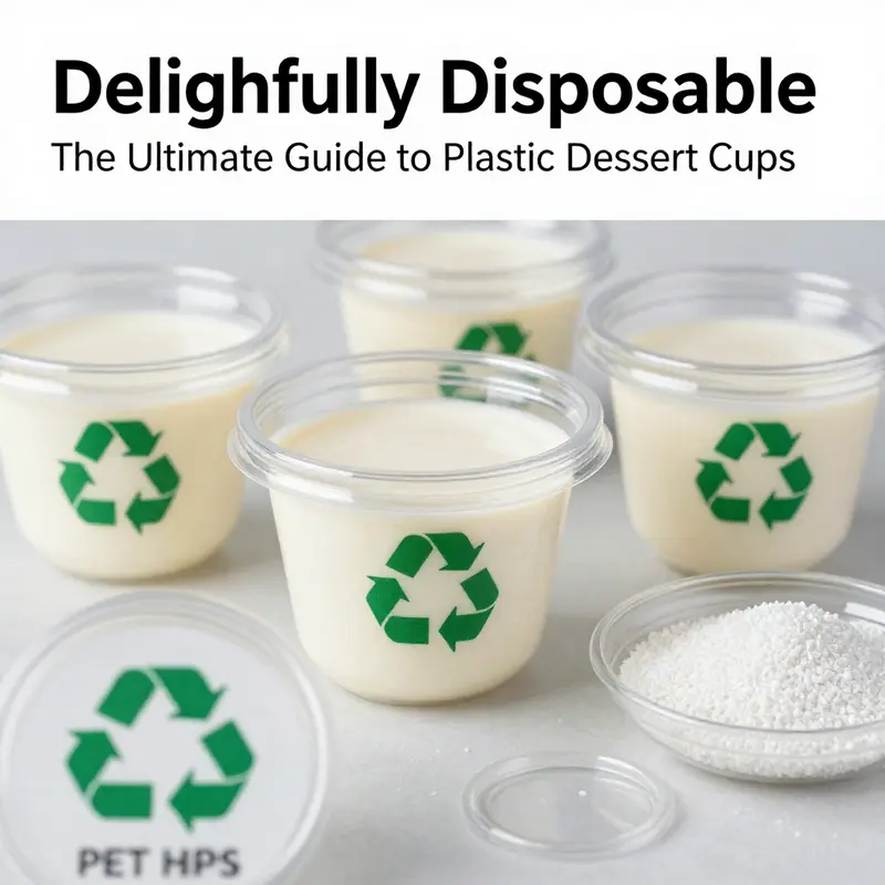 A diverse selection of disposable plastic dessert cups suitable for a variety of desserts and events.