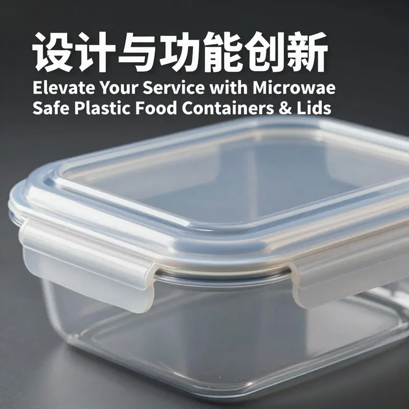 An assortment of microwave safe plastic food containers that comply with international safety standards.