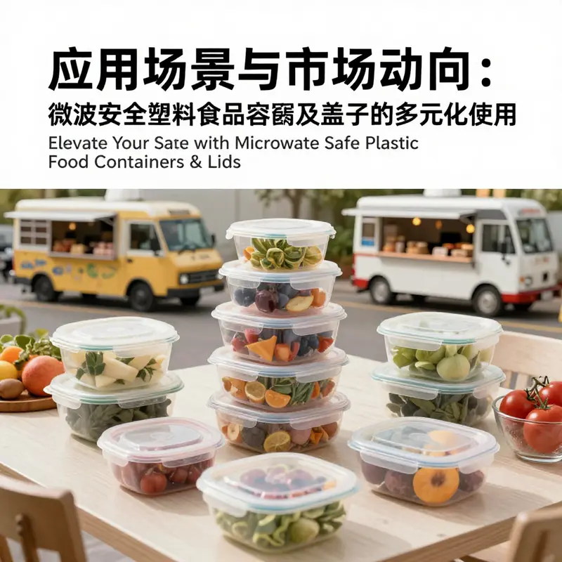 An assortment of microwave safe plastic food containers that comply with international safety standards.