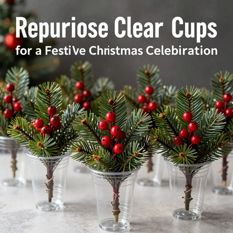Cozy holiday lights made from repurposed clear plastic cups.