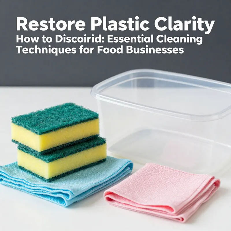Baking soda and vinegar: effective household items for rejuvenating plastic containers.