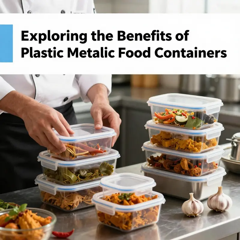 Plastic metallic food containers effectively preserve food freshness.