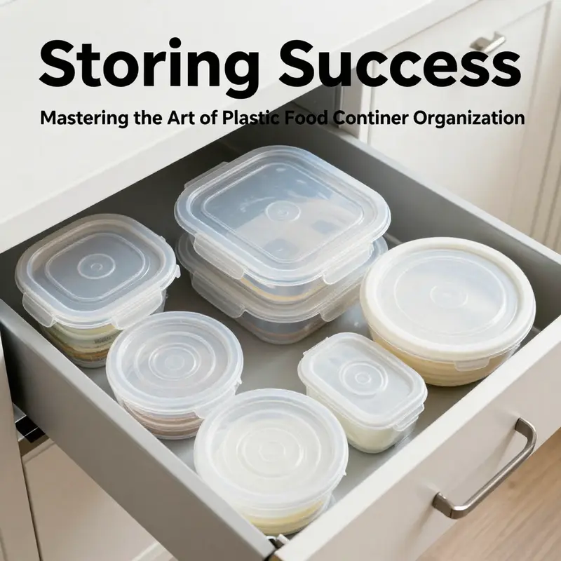 An organized cabinet showcasing stacked and labeled food containers for efficient utilization.