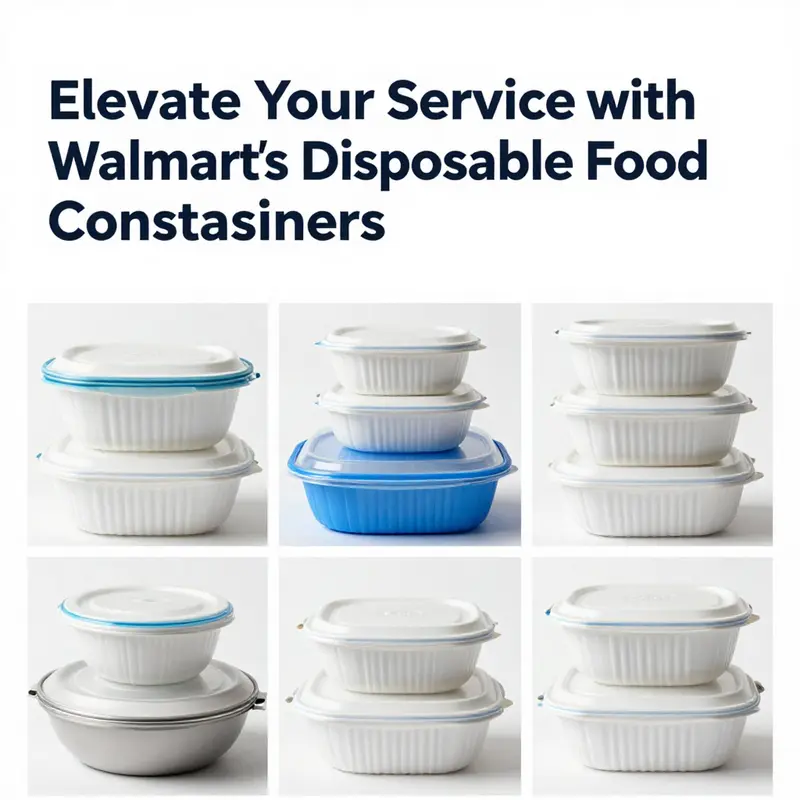 A variety of disposable food containers highlighting their functionality and suitability for different food services.