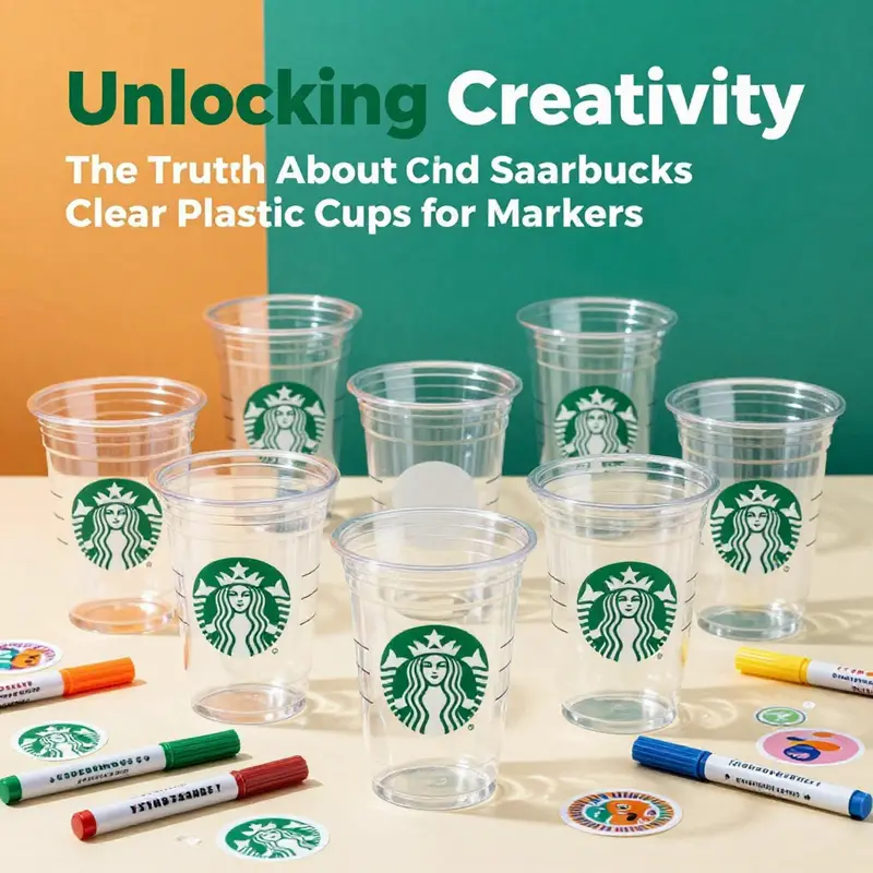 Examining the limitations of Starbucks clear plastic cups for marker usage.