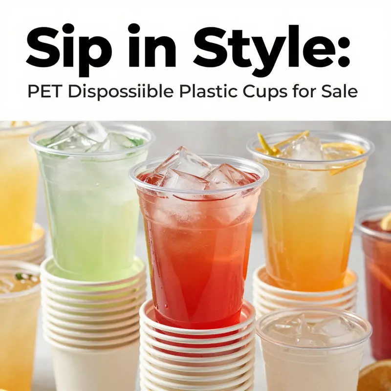 Clear PP cups showcasing their versatility for cold beverages.