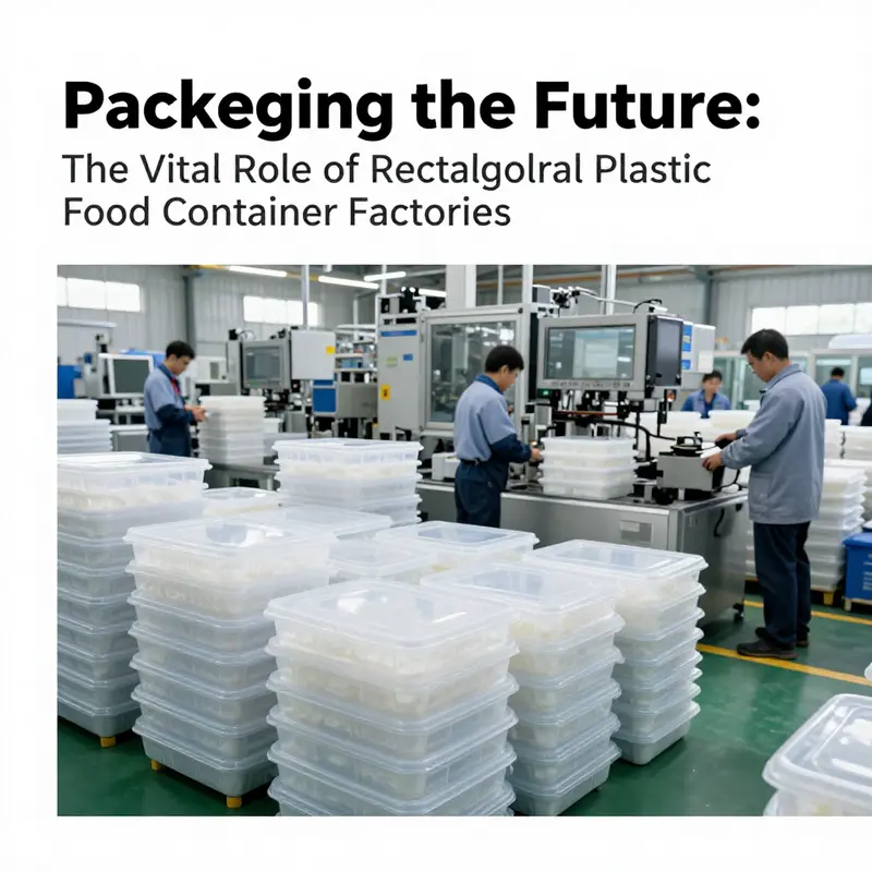 Inside a rectangular plastic food container factory showcasing advanced manufacturing processes and sustainable materials.