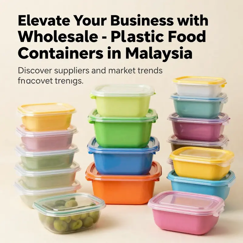 Artistic display of a variety of eco-friendly plastic food containers for wholesale purposes.