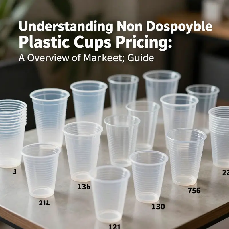 A comparison of different non disposable plastic cups highlighting their price range.