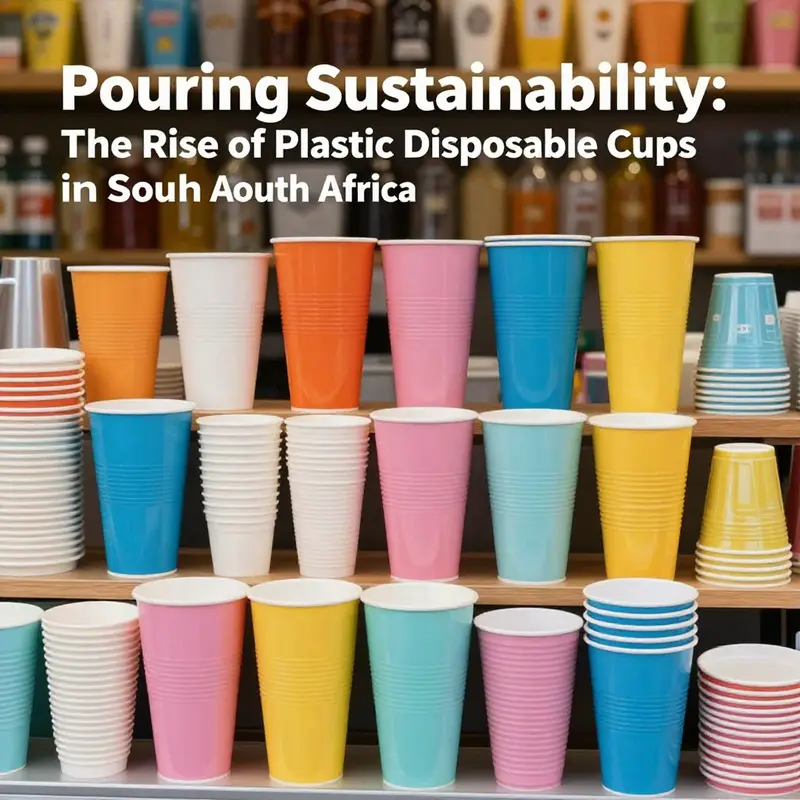 A diverse selection of plastic disposable cups highlighting their variety in design and purpose for beverage services.