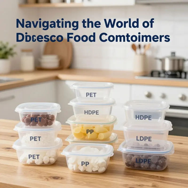 A selection of disposable plastic food containers showcasing various materials ideal for different food applications.