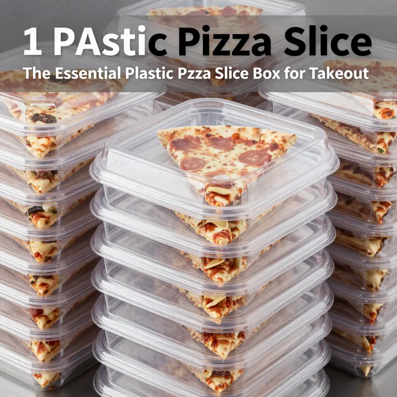 Detailing the specifications of plastic pizza slice boxes designed for compact and efficient food takeout.