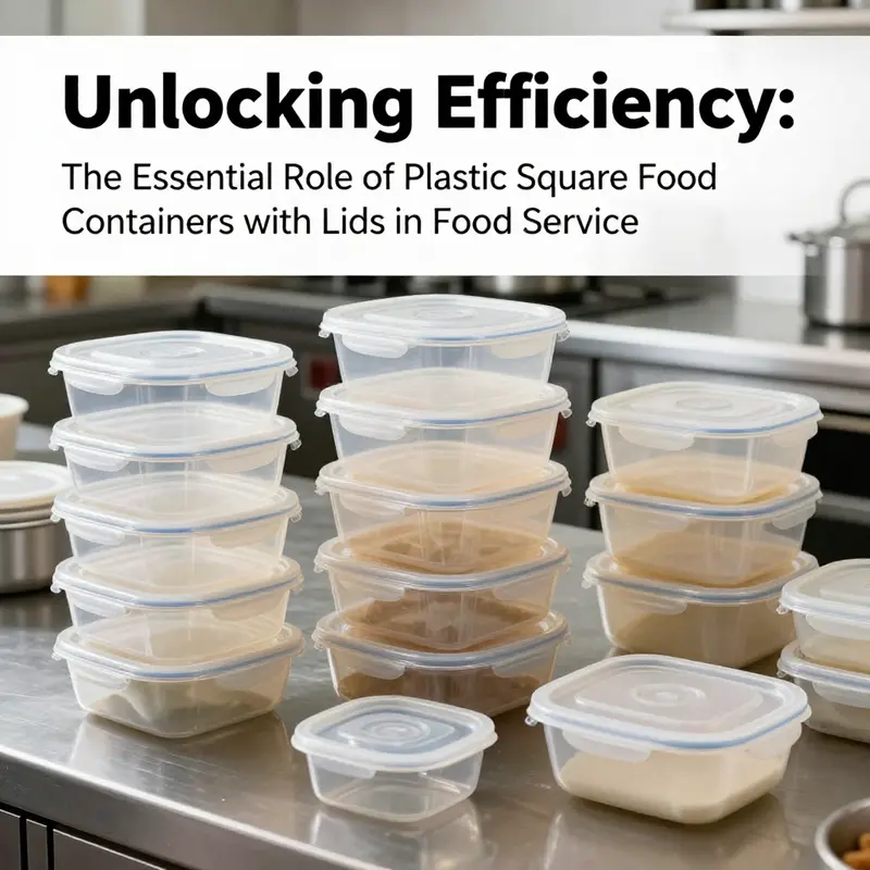 Plastic square food containers designed for efficient food storage and organization.