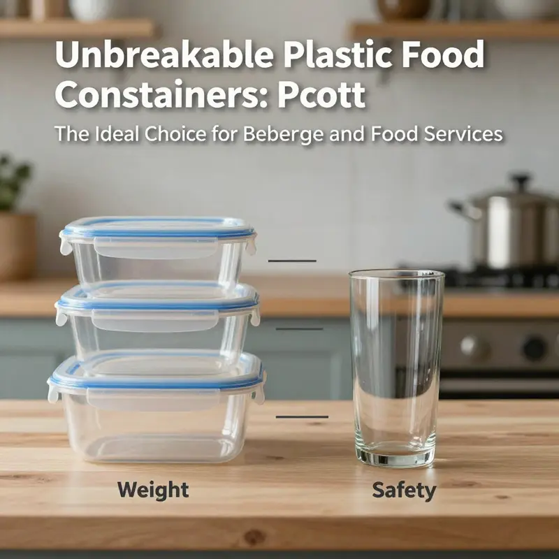 An array of different unbreakable plastic food containers showcasing their versatility in various applications.