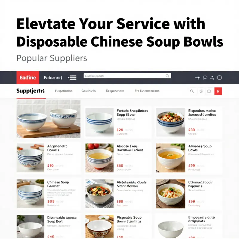 A selection of disposable Chinese soup bowls highlighting their versatility in sizes and designs.